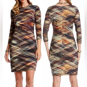 Karen Kane Crystal Vision Stretch Jersey Sheath Dress size Large